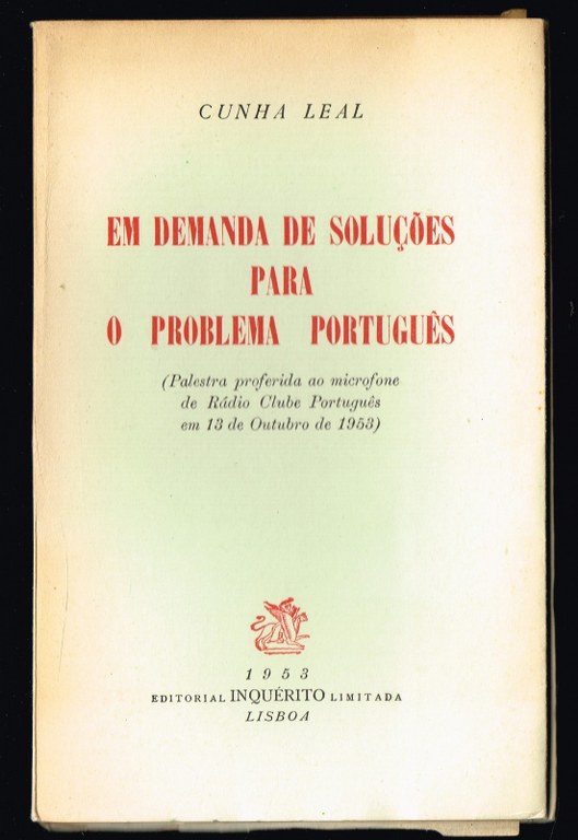 EM DEMANDA DE SOLUES PARA O PROBLEMA PORTUGUS